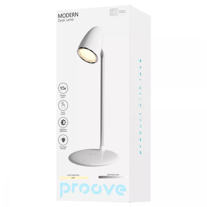Настільна лампа з Бездротовою Зарядкою Proove Modern