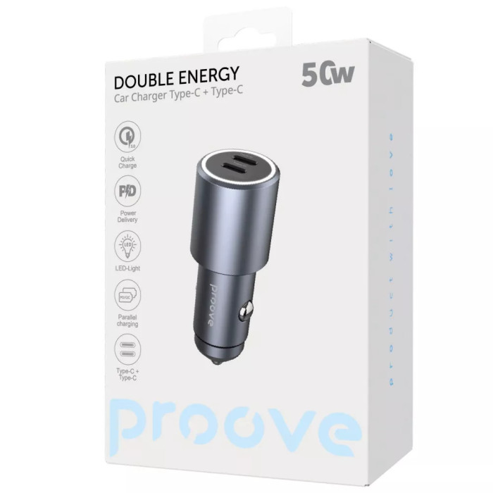 АЗП Proove Double Energy 50W (Type-C + Type-C)