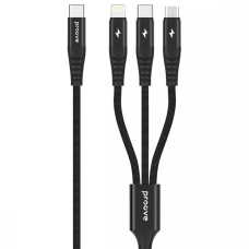 Кабель Proove Hydra 3 in1 Type-C + Micro USB + Lightning (1m)