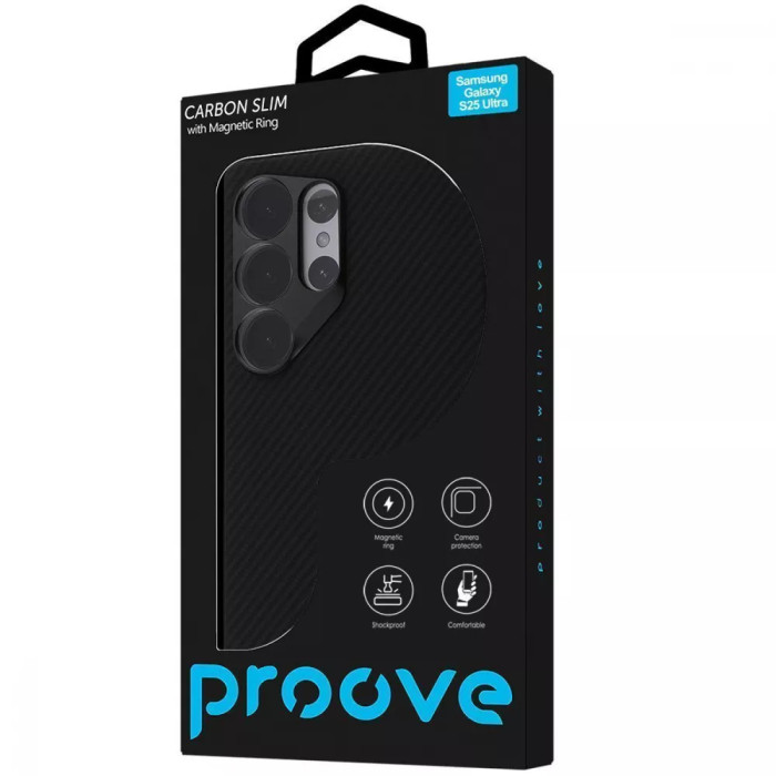 Чохол Proove Carbon Slim with Magnetic Ring Samsung Galaxy S25 Ultra