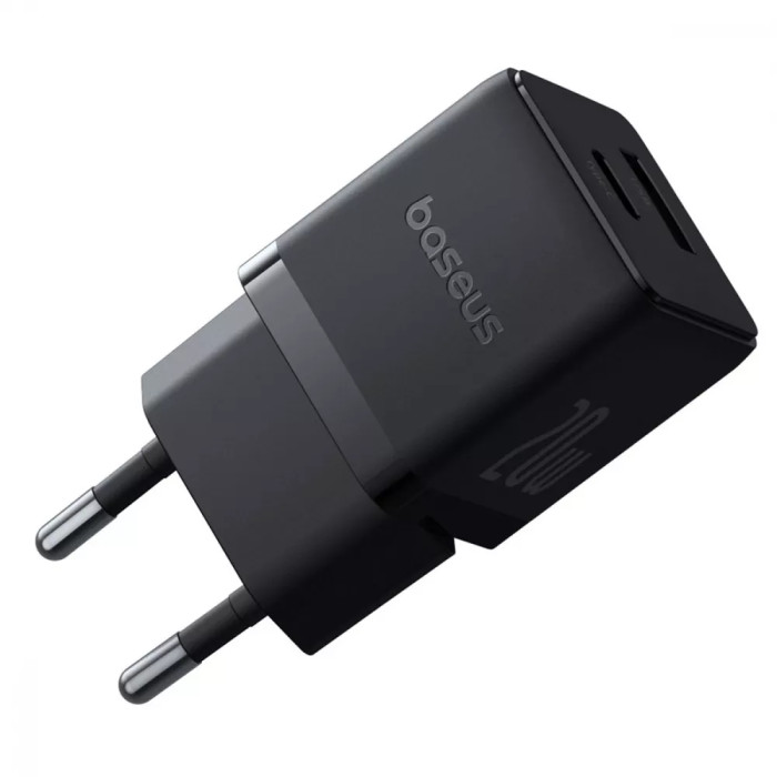 МЗП Baseus Palm Fast Charger Type-C+USB 30W (With Cable Type-C to Type-C 60W 1m)