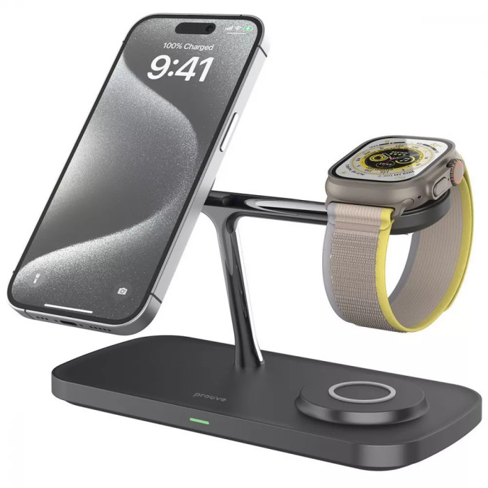 Бездротовий ЗП Proove Magnetic Field Pro 3 in 1 Qi2