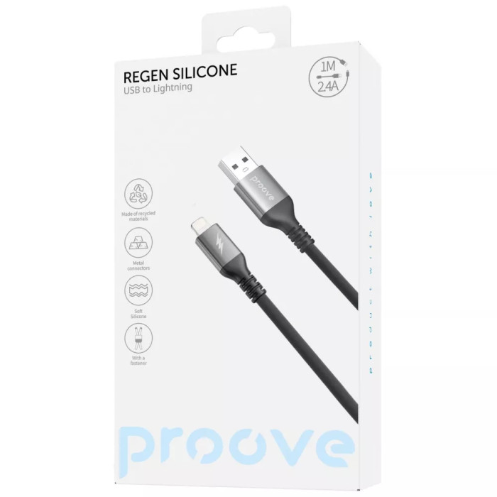 Кабель Proove ReGen Silicone USB to Lightning 2.4A (1m)