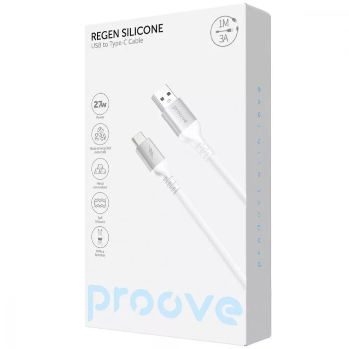 Кабель Proove ReGen Silicone USB to Type-C 3A (1m)