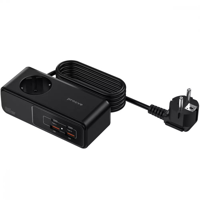 Мережевий фільтр Proove Homester Pro 65W (AC + 2xType-C + 2xUSB) 1.5m