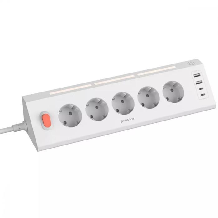 Мережевий фільтр Proove Prism Socket (5xAC + 2xType-C + 2xUSB) 1.6m