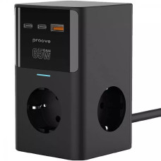 Мережевий фільтр Proove Power Cube 65W (3xAC + 2xType-C + 1xUSB) 1.5m