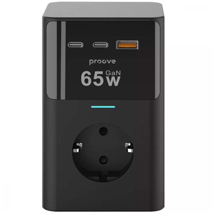 Мережевий фільтр Proove Power Cube 65W (3xAC + 2xType-C + 1xUSB) 1.5m