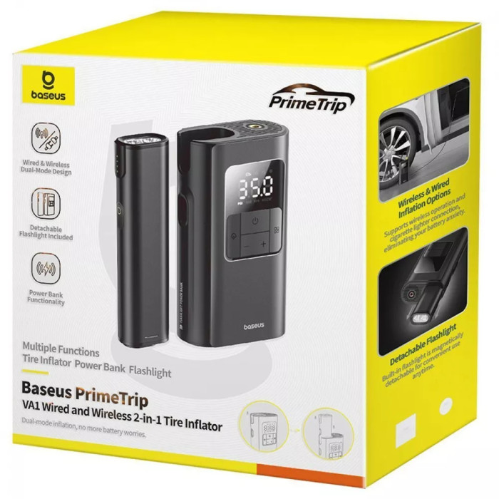 Портативний Міні Насос Baseus PrimeTrip VA1 2-in-1