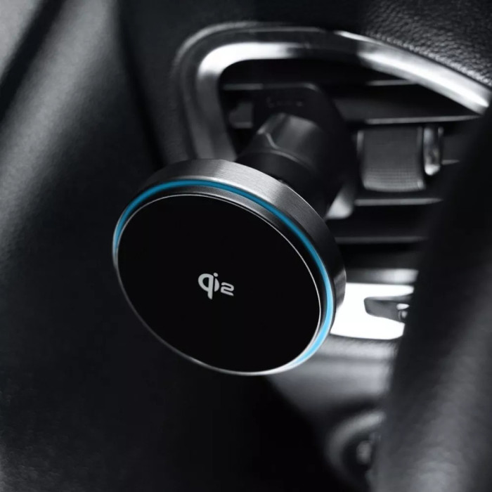 Автомобільний тримач з Бездротовим ЗП Proove Titanium Circle Qi2 15W