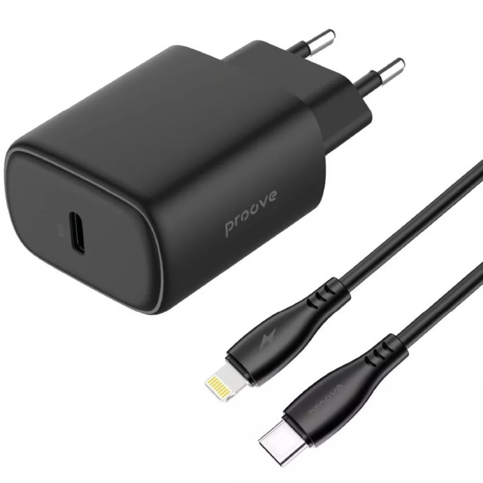 МЗП Proove Silicone Power 2 20W (Type-C) + Cable Type-C to Lightning (1m)