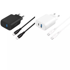 МЗП Proove Silicone Power 2 30W (Type-C + USB) + Cable Type-C to Type-C (1m)
