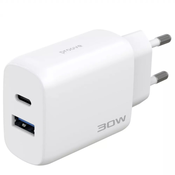 МЗП Proove Silicone Power 2 30W (Type-C + USB) + Cable Type-C to Type-C (1m)
