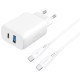 МЗП Proove Silicone Power 2 30W (Type-C + USB) + Cable Type-C to Type-C (1m)