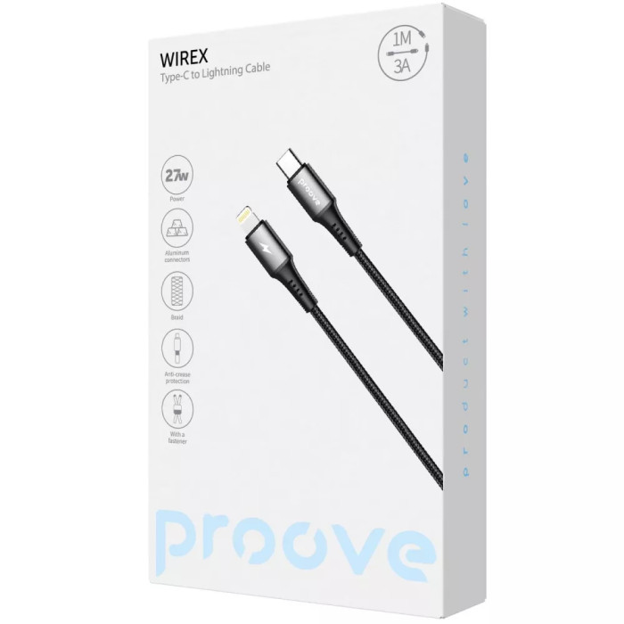 Кабель Proove WireX Type-C to Lightning 27W (1m)