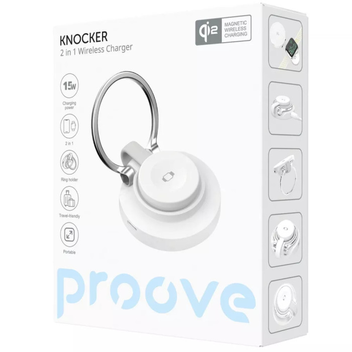 Бездротовий ЗП Proove Knocker 2 in 1 Qi2
