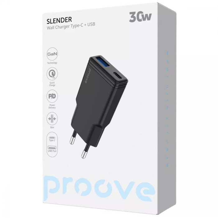 МЗП Proove Slender 30W (Type-C + USB)