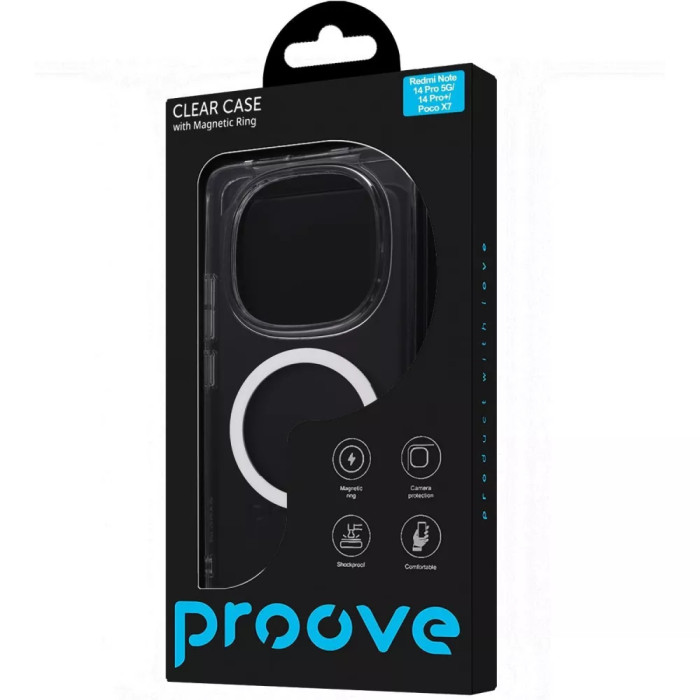 Чохол Proove Clear Case with Magnetic Ring Xiaomi Redmi Note 14 Pro 5G/14 Pro+/Poco X7