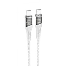 Кабель Hoco U111 Transparent Discovery 60W Type-C to Type-C (1.2m)