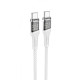 Кабель Hoco U111 Transparent Discovery 60W Type-C to Type-C (1.2m)