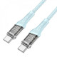 Кабель Hoco U111 Transparent Discovery 60W Type-C to Type-C (1.2m)