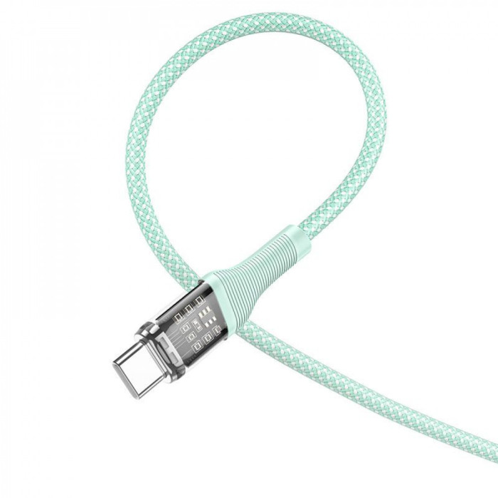 Кабель Hoco U111 Transparent Discovery 60W Type-C to Type-C (1.2m)