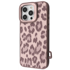 Чохол Kajsa Leopard Pattern with Magnetic Ring iPhone 16 Pro
