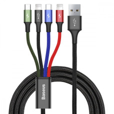 Кабель Baseus Fast 4-in-1 Cable (iP(2)+Type-C+Micro USB) 3.5A (1.2m)