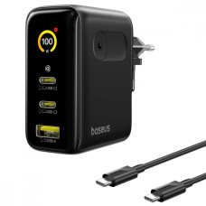 МЗП Baseus PicoGo AE21 100W  (2Type-C + USB) + Кабель Type-C to Type-C 100W  (1.5m)