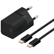 МЗП Baseus GaN5 Mini Fast Charger 30W ( Type-C ) + Кабель Type-C  to Type-C 100W (1m)