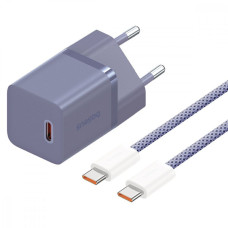 МЗП Baseus GaN5 Mini Fast Charger 30W ( Type-C ) + Кабель Type-C  to Type-C 100W (1m)