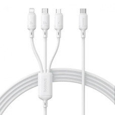 Кабель Baseus Silky One-for-Three Fast Charging Type-C to Micro USB+Lightning+Type-C 100W 1.5m
