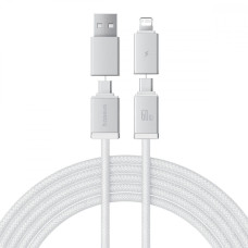 Кабель Baseus Versatile Two-for-Two Fast Charging Cable USB+Type-C to Type-C+Lightning 60W 2m