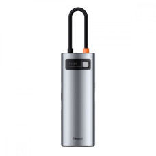 USB-Хаб Baseus Metal Gleam Series 7-in-1 (2xUSB3.0 + 4KHD + Type-C + Type-C PD+ TF + SD)